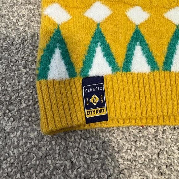 City Knit Vintage Toddler Baby Knit Yellow Sweater 18m - Picture 7 of 14